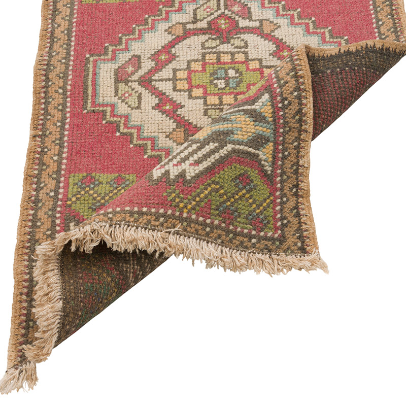 El Dokuma Vintage Halı - 53 cm x 95 cm - K0086002
