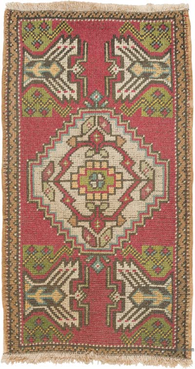 Alfombra Vintage Turca Anudada a Mano - 53 cm x 95 cm