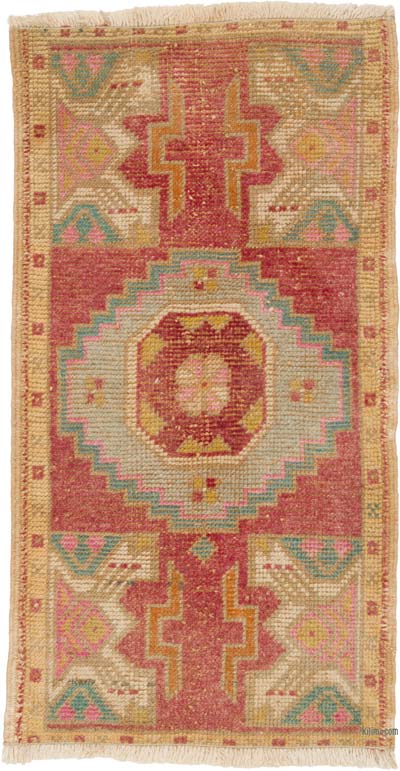El Dokuma Vintage Halı - 50 cm x 94 cm