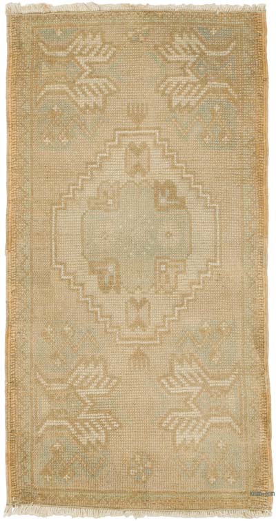 El Dokuma Vintage Halı - 46 cm x 90 cm