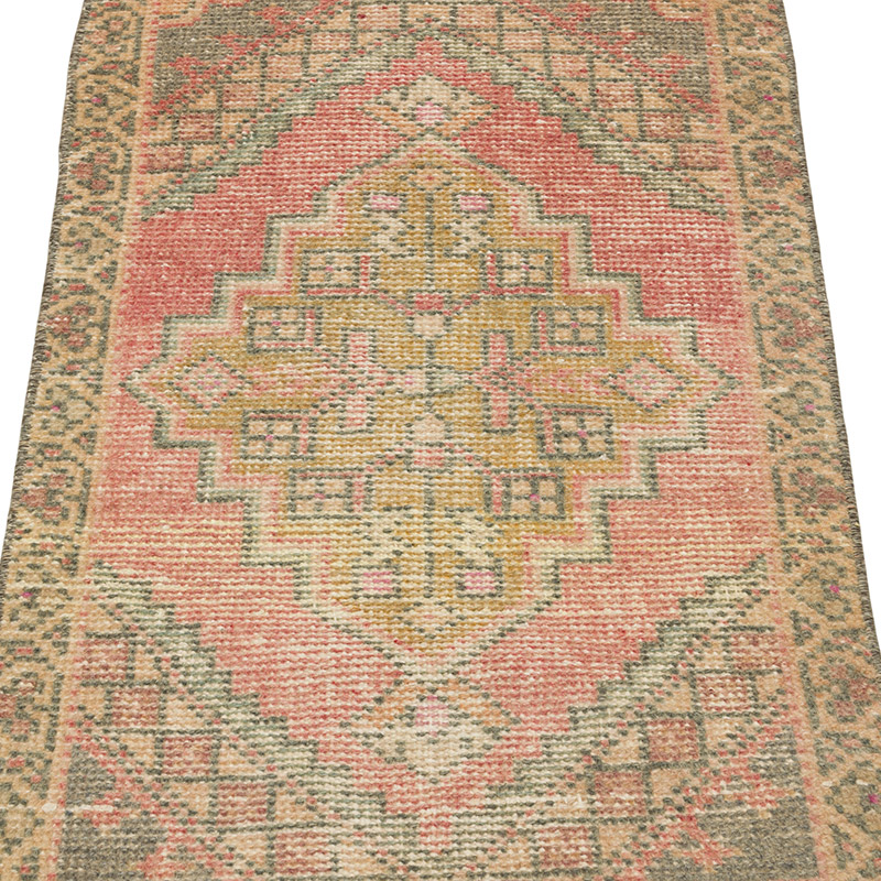 El Dokuma Vintage Halı - 48 cm x 93 cm - K0086006