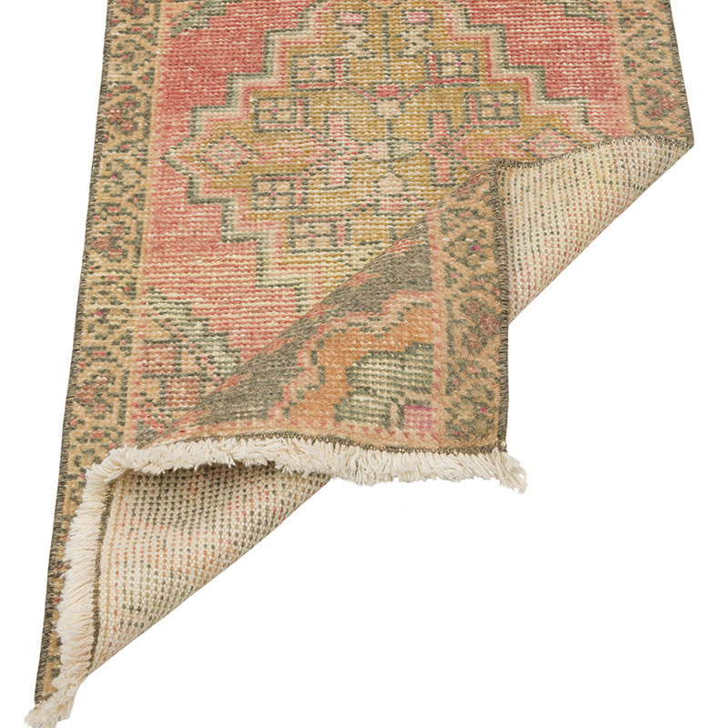 El Dokuma Vintage Halı - 48 cm x 93 cm - K0086006