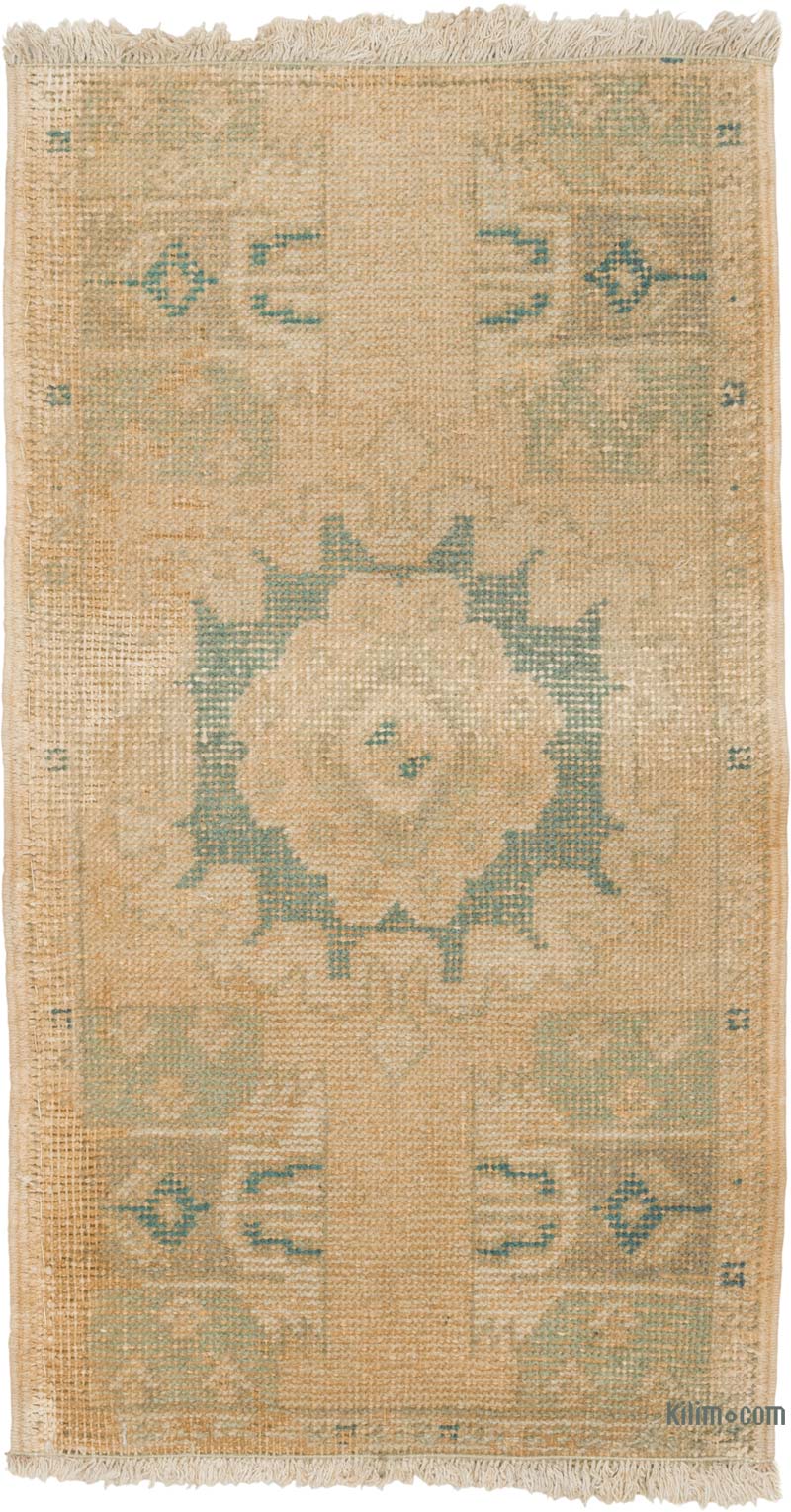 El Dokuma Vintage Halı - 52 cm x 92 cm - K0086007