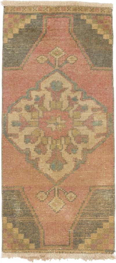 El Dokuma Vintage Halı - 44 cm x 95 cm