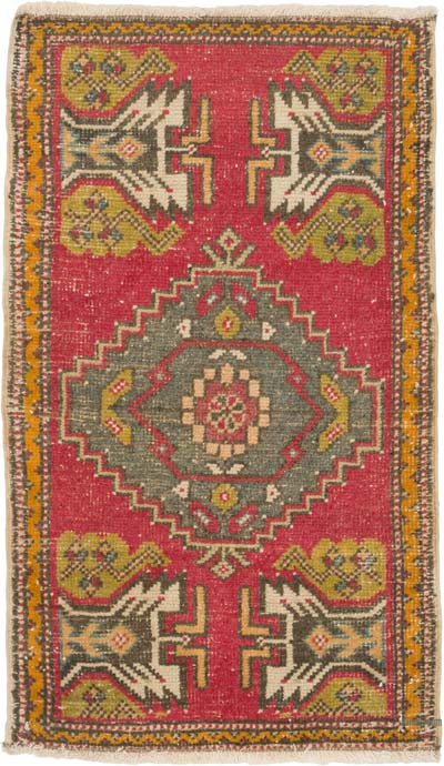 Alfombra Vintage Turca Anudada a Mano - 53 cm x 90 cm