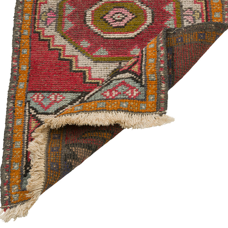 El Dokuma Vintage Halı - 49 cm x 92 cm - K0086014