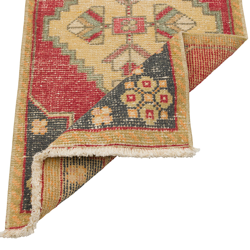 El Dokuma Vintage Halı - 46 cm x 94 cm - K0086015