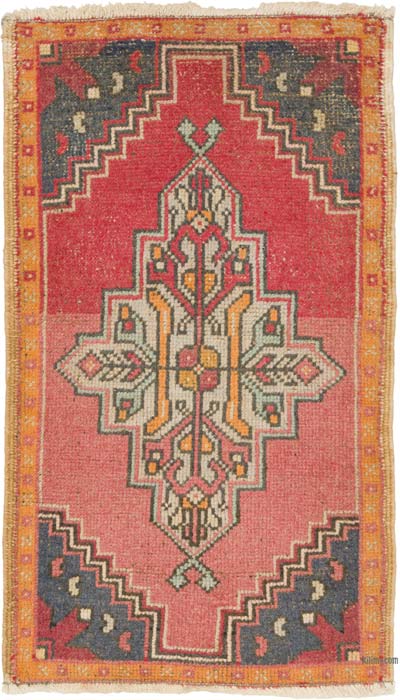 Alfombra Vintage Turca Anudada a Mano - 54 cm x 94 cm