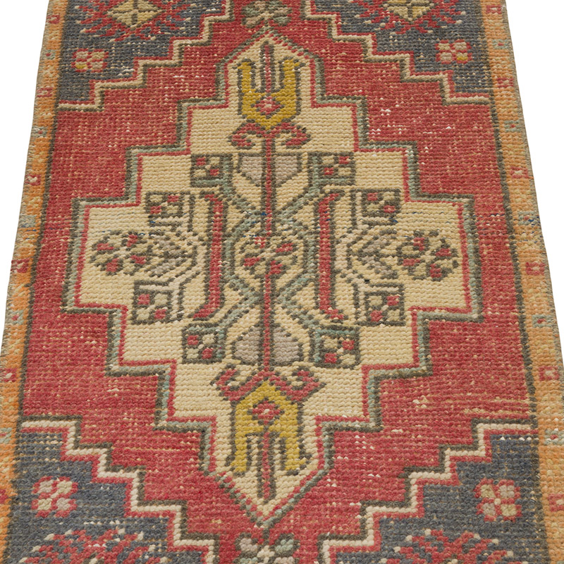 Alfombra Vintage Turca Anudada a Mano - 46 cm x 85 cm - K0086020