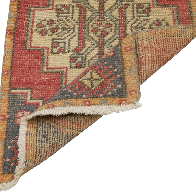 Alfombra Vintage Turca Anudada a Mano - 46 cm x 85 cm - K0086020