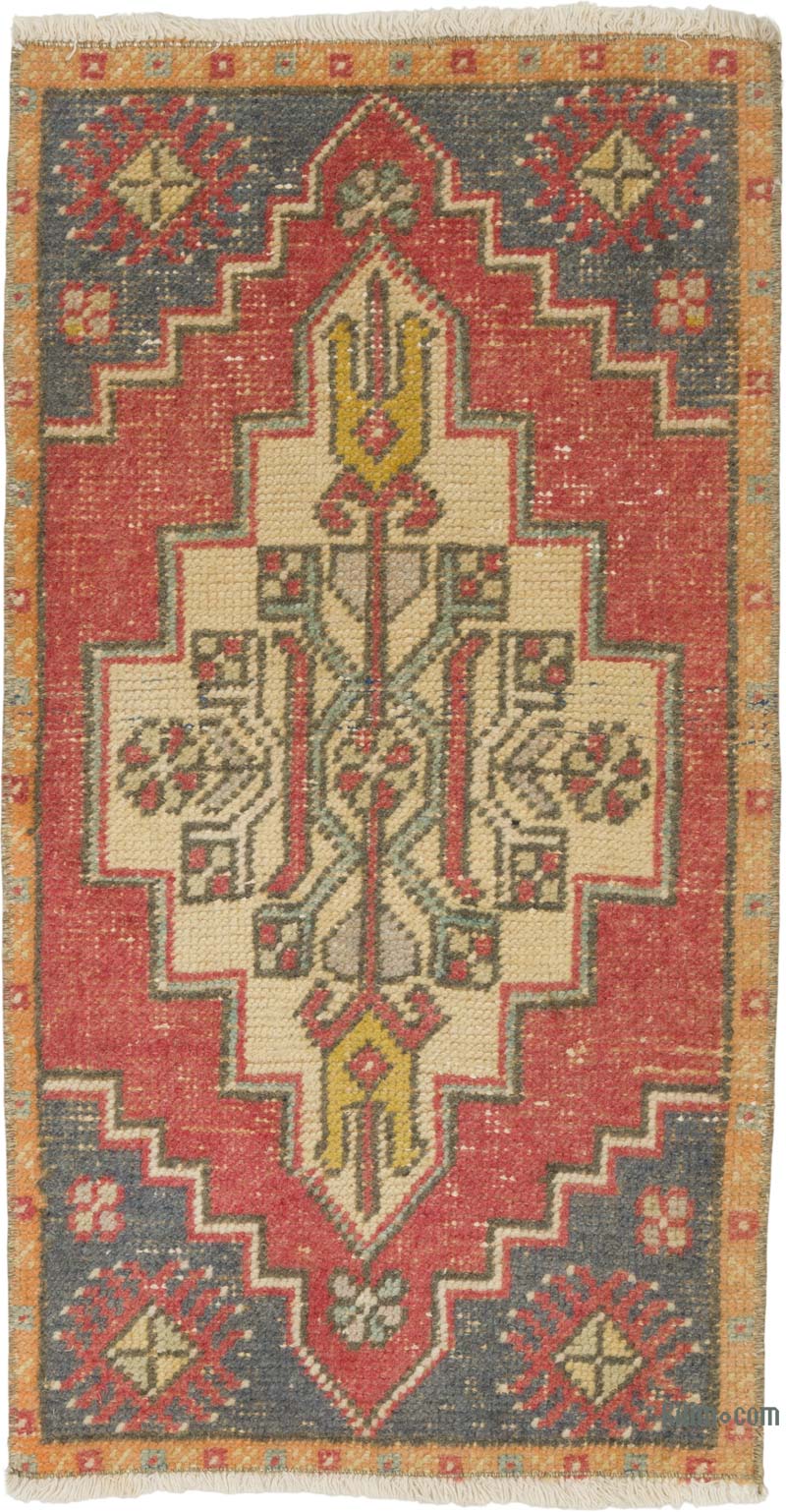 Alfombra Vintage Turca Anudada a Mano - 46 cm x 85 cm - K0086020