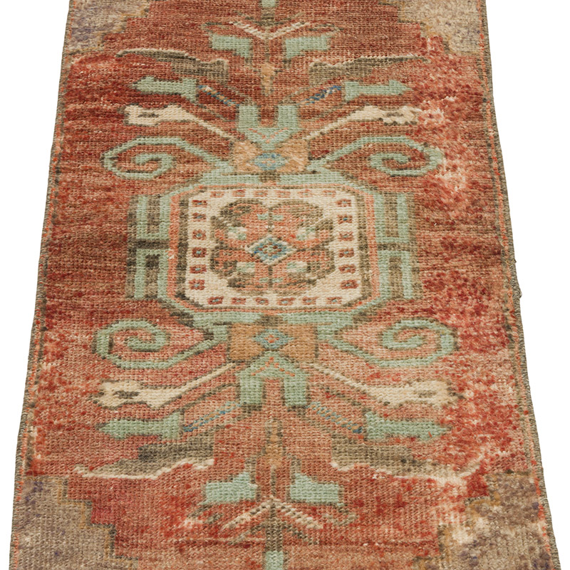 Alfombra Vintage Turca Anudada a Mano - 39 cm x 94 cm - K0086022