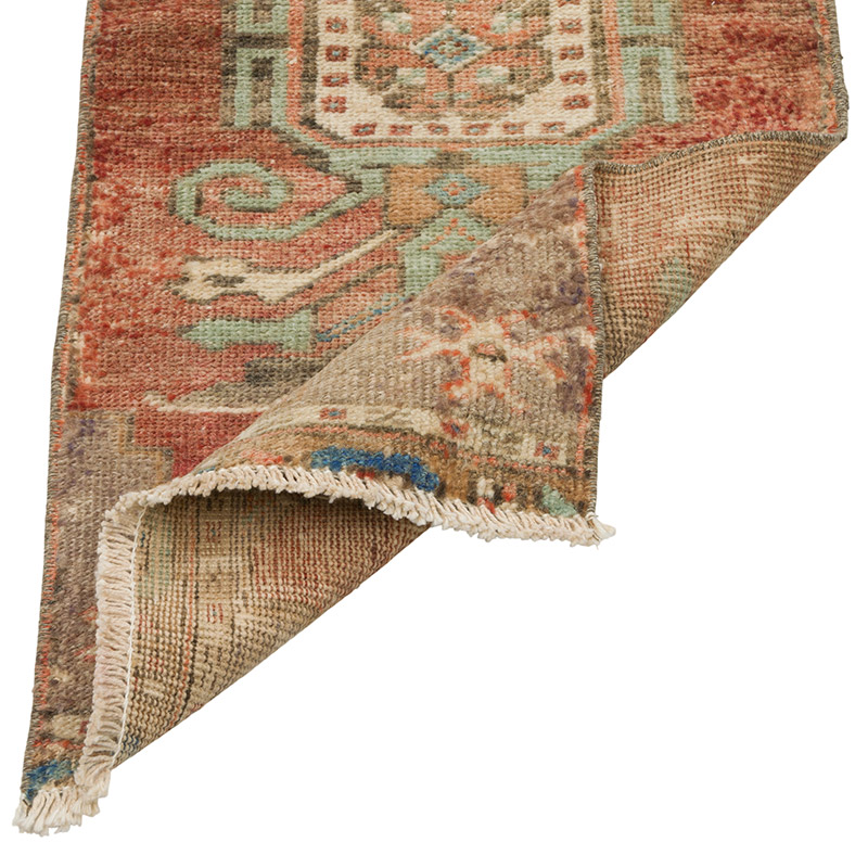 Alfombra Vintage Turca Anudada a Mano - 39 cm x 94 cm - K0086022