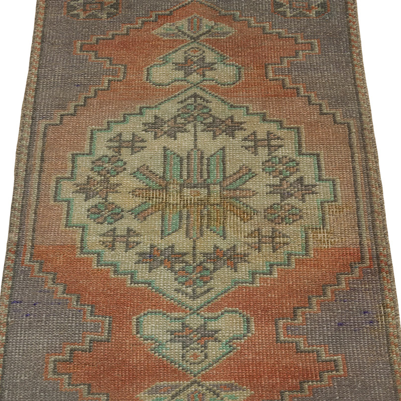 El Dokuma Vintage Halı - 40 cm x 105 cm - K0086023