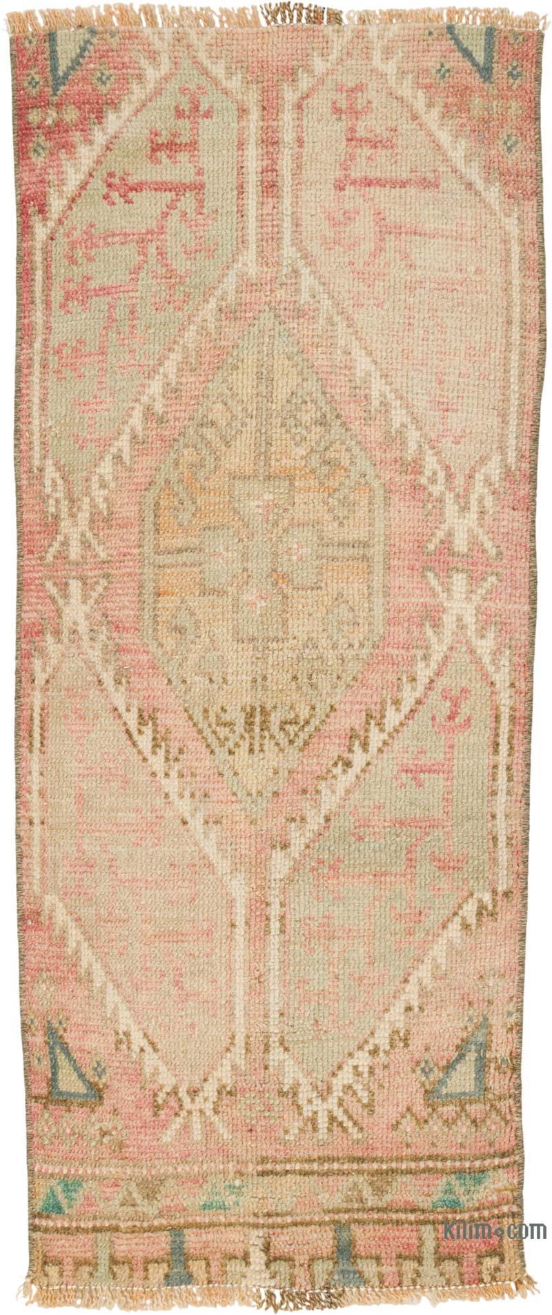 Vintage Turkish Hand-Knotted Rug - 1' 5" x 3' 5" (17" x 41") - K0086025