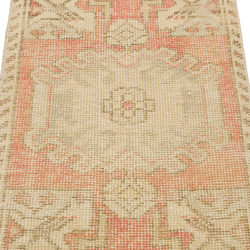Alfombra Vintage Turca Anudada a Mano - 45 cm x 88 cm - K0086027