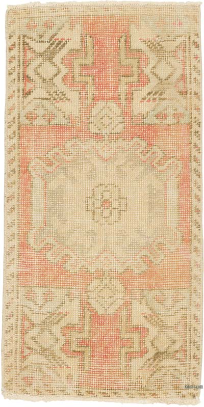 Alfombra Vintage Turca Anudada a Mano - 45 cm x 88 cm