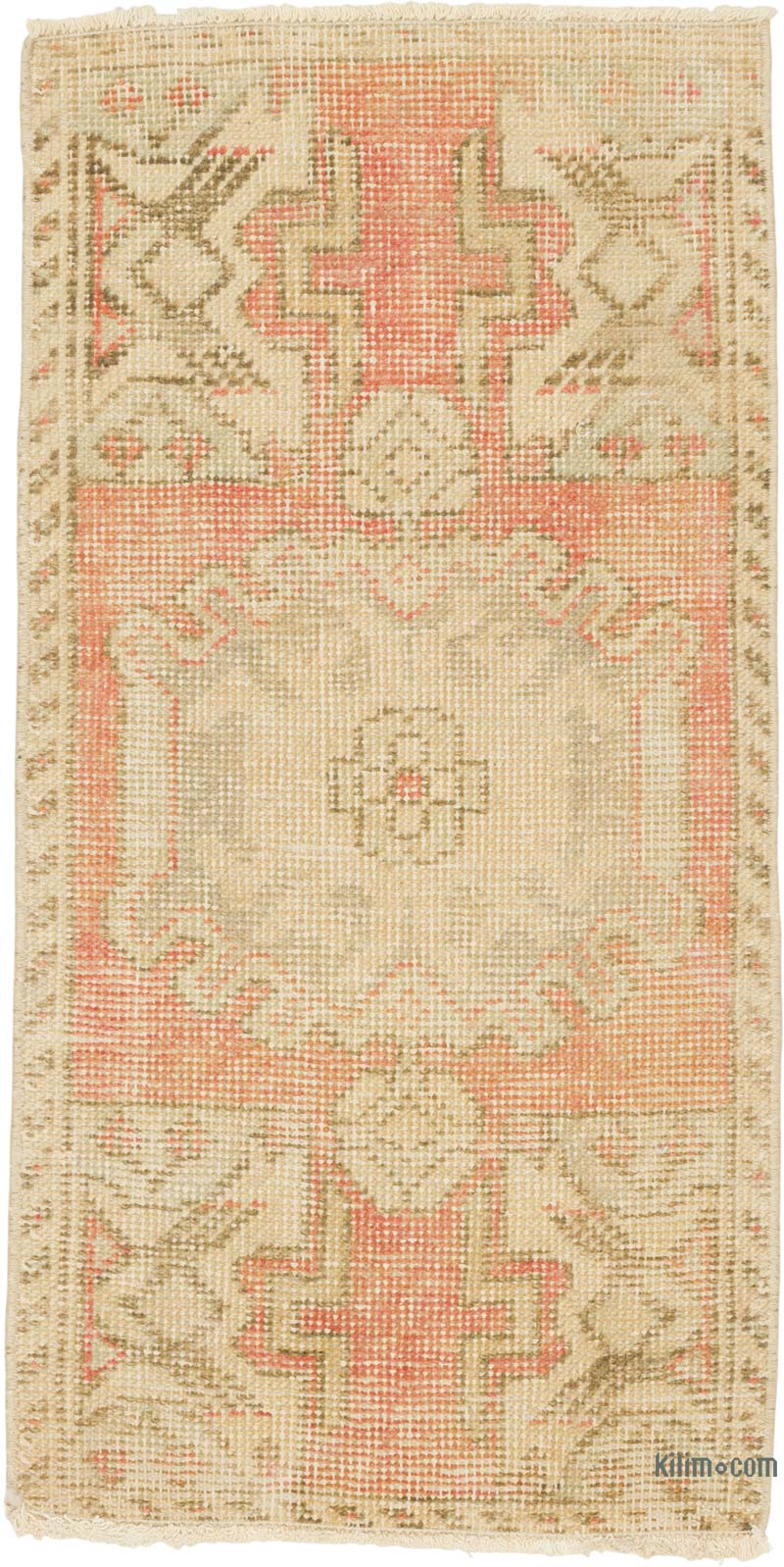 Alfombra Vintage Turca Anudada a Mano - 45 cm x 88 cm - K0086027