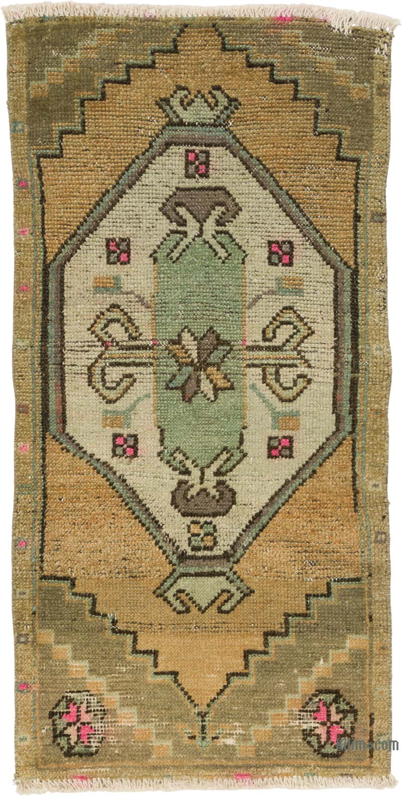 Alfombra Vintage Turca Anudada a Mano - 46 cm x 95 cm - K0086030