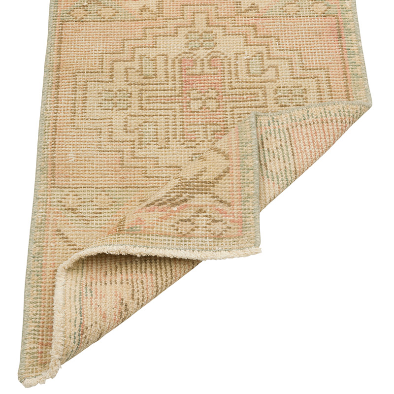 Alfombra Vintage Turca Anudada a Mano - 41 cm x 86 cm - K0086031