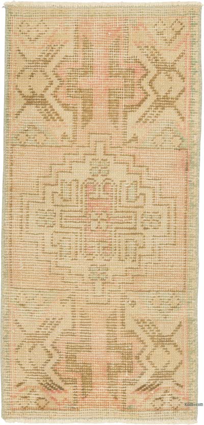 El Dokuma Vintage Halı - 41 cm x 86 cm