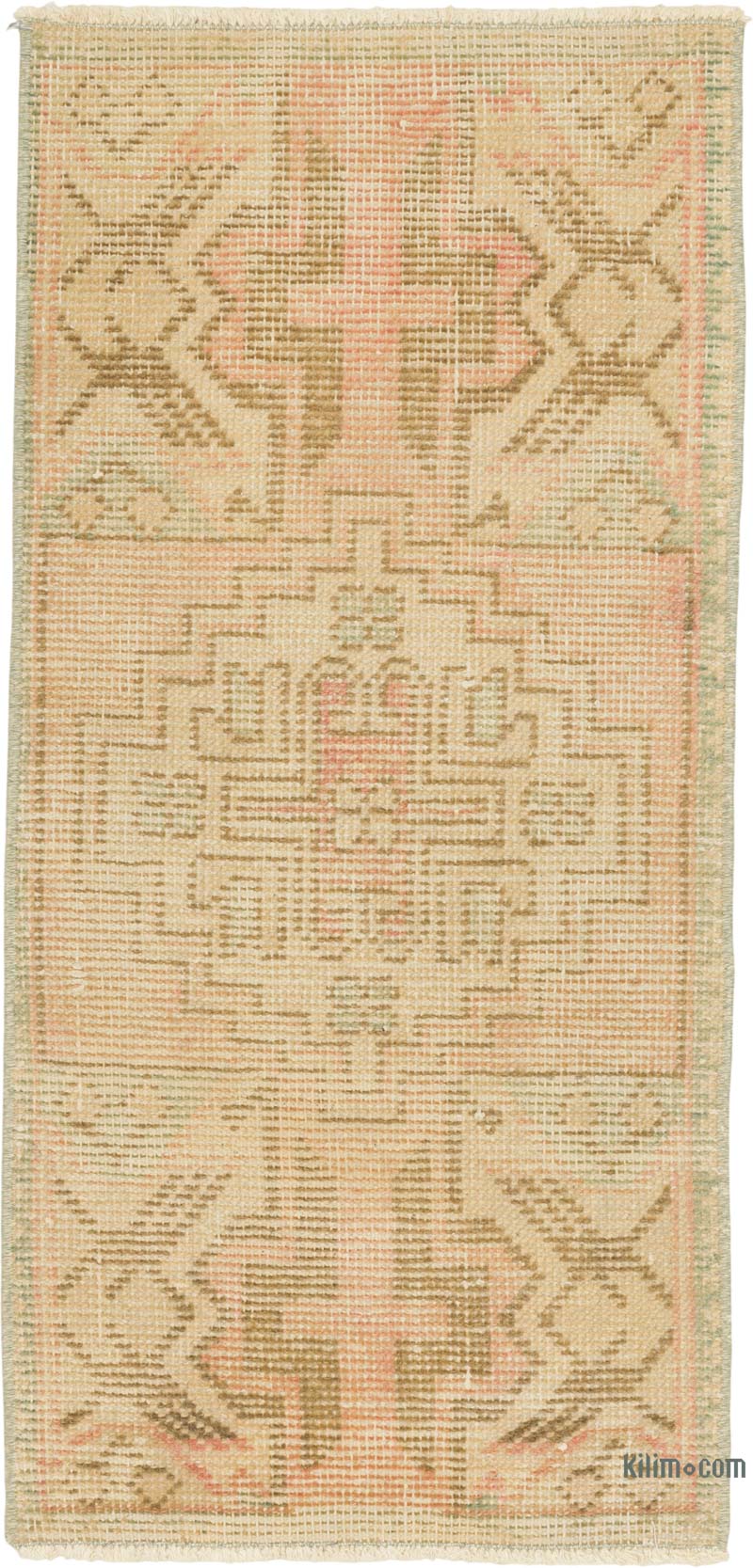 Alfombra Vintage Turca Anudada a Mano - 41 cm x 86 cm - K0086031