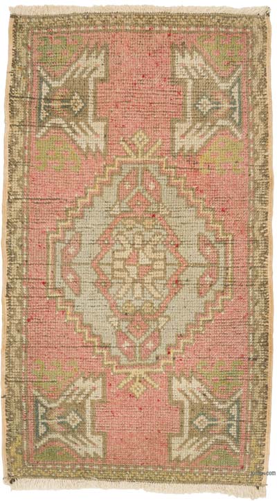 El Dokuma Vintage Halı - 54 cm x 93 cm
