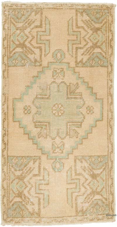 El Dokuma Vintage Halı - 46 cm x 90 cm