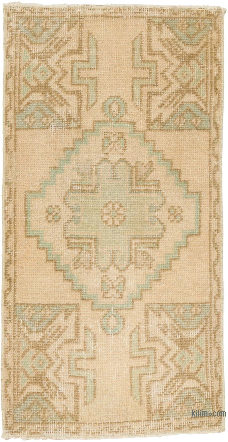 El Dokuma Vintage Halı - 46 cm x 90 cm - K0086038