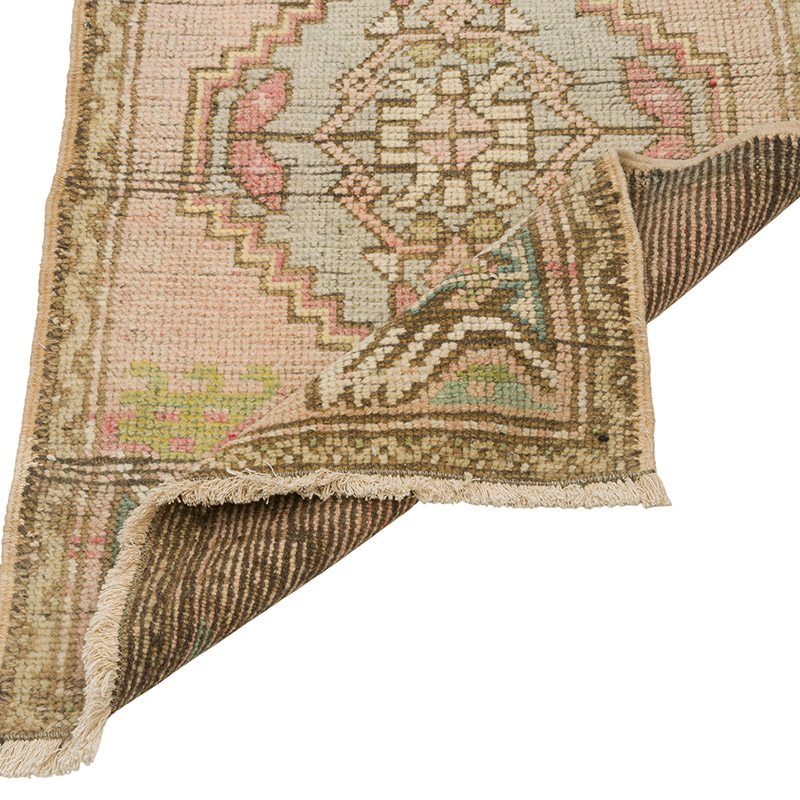 El Dokuma Vintage Halı - 52 cm x 97 cm - K0086039