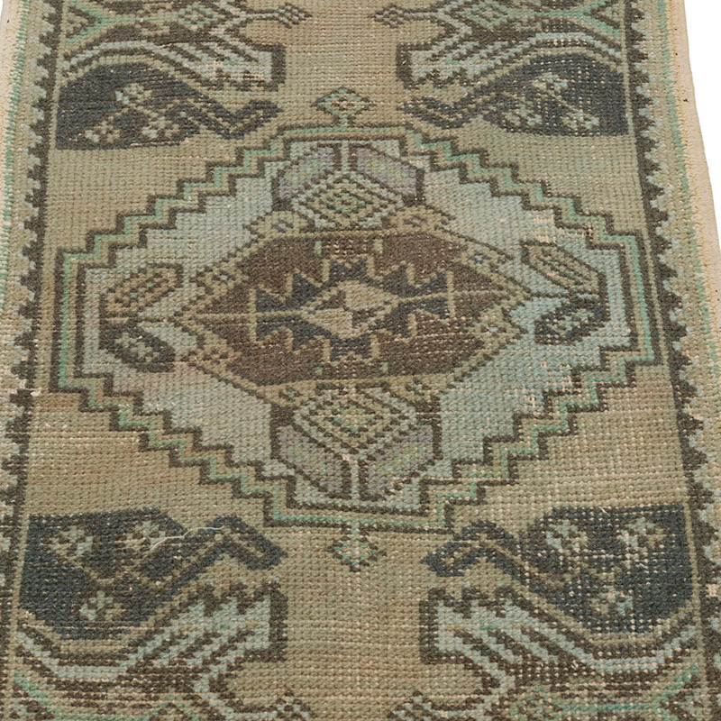 El Dokuma Vintage Halı - 46 cm x 83 cm - K0086040