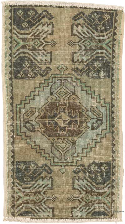 Alfombra Vintage Turca Anudada a Mano - 46 cm x 83 cm