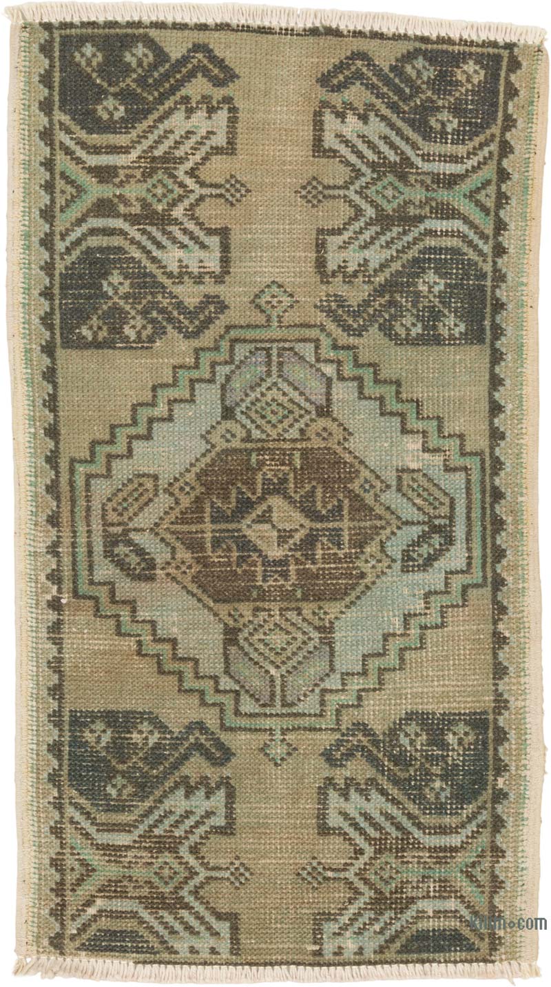 El Dokuma Vintage Halı - 46 cm x 83 cm - K0086040