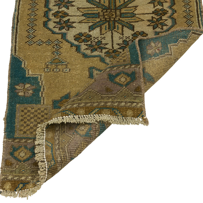 El Dokuma Vintage Halı - 47 cm x 96 cm - K0086042