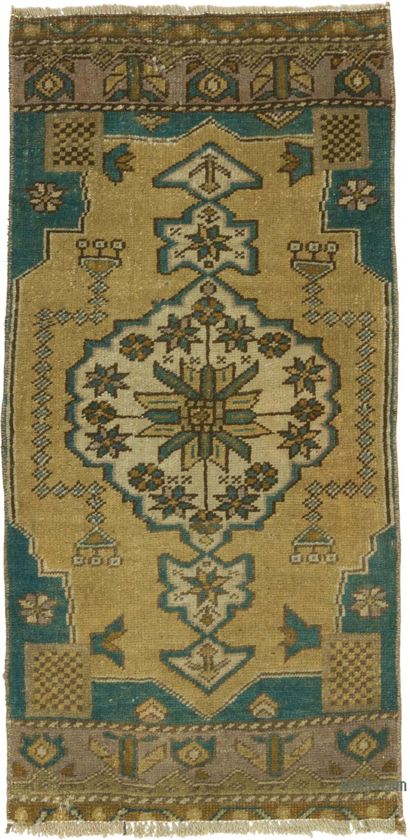 El Dokuma Vintage Halı - 47 cm x 96 cm - K0086042