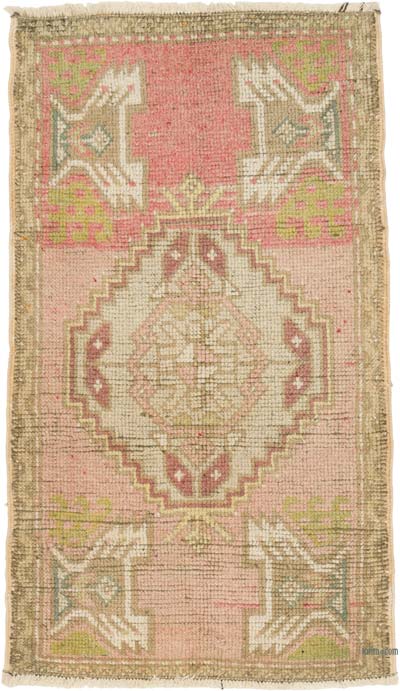 El Dokuma Vintage Halı - 55 cm x 96 cm