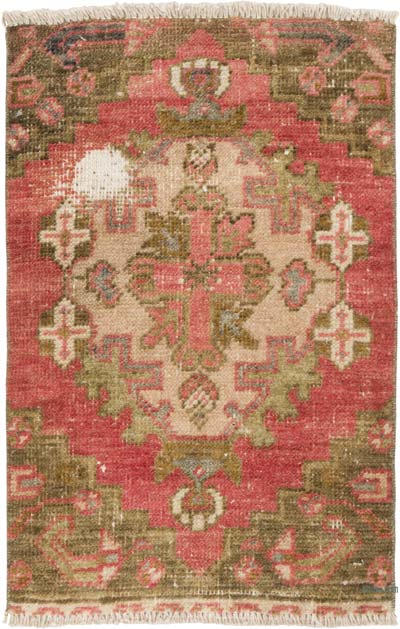 Alfombra Vintage Turca Anudada a Mano - 45 cm x 68 cm