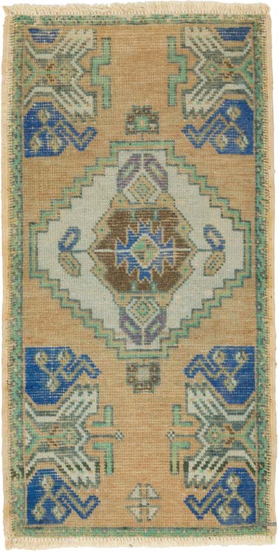 El Dokuma Vintage Halı - 44 cm x 87 cm