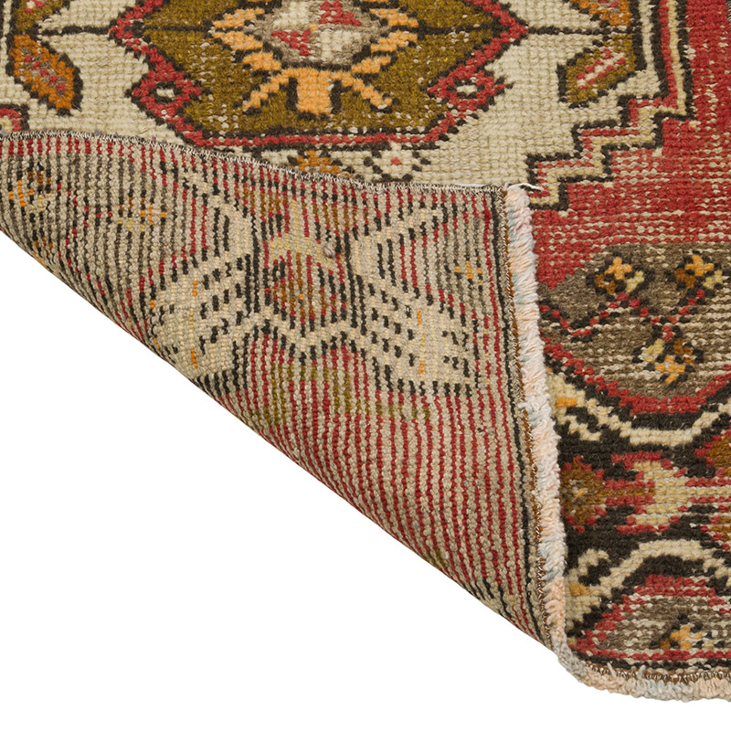 Vintage Turkish Hand-Knotted Rug - 1' 4" x 2' 7" (16" x 31") - K0086048