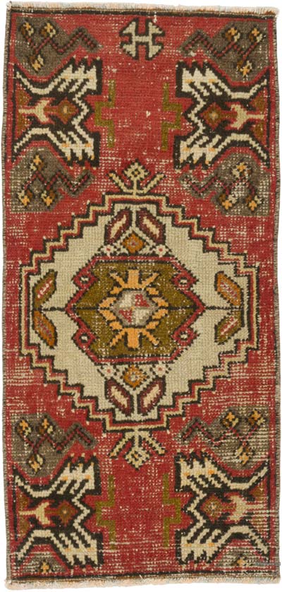 El Dokuma Vintage Halı - 40 cm x 80 cm
