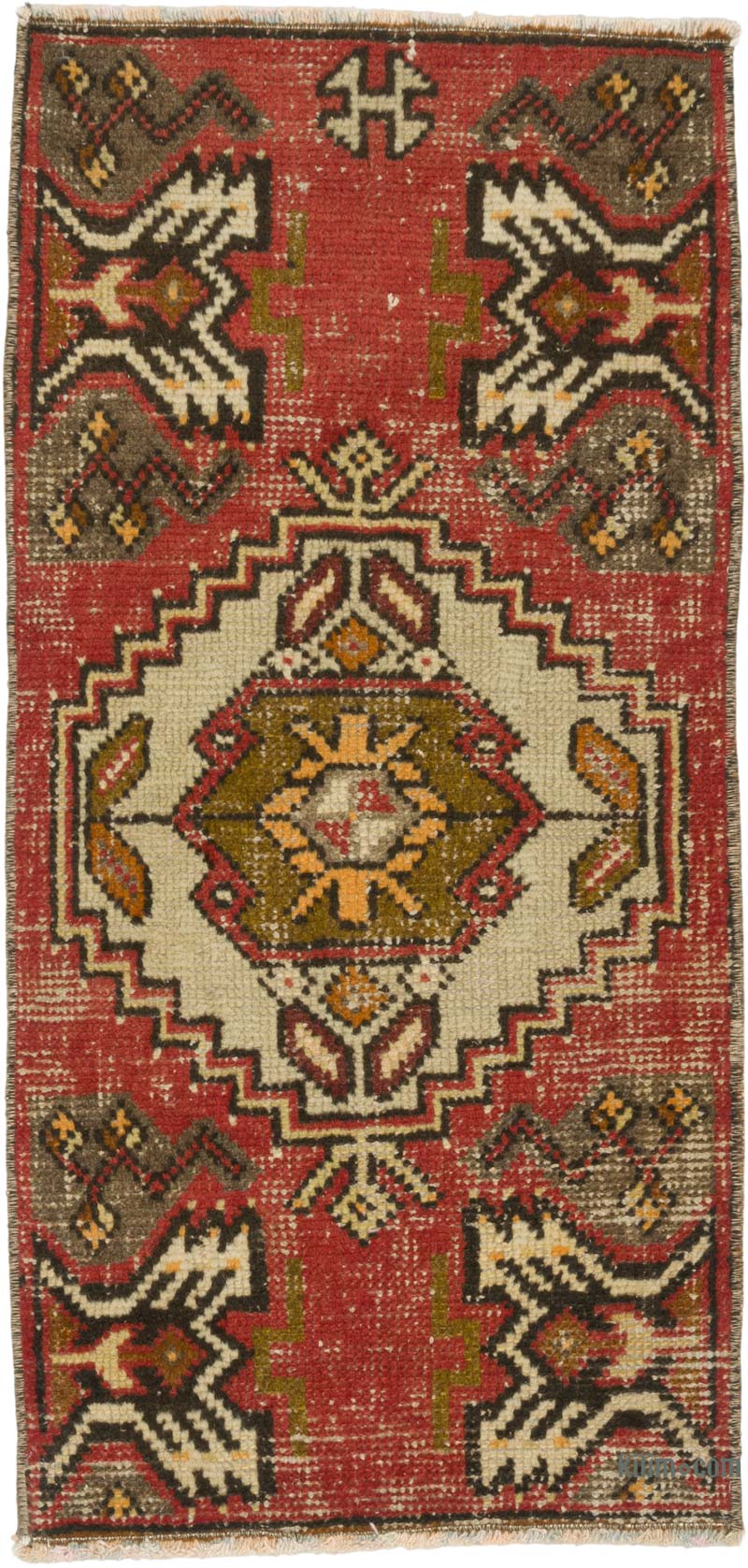 Vintage Turkish Hand-Knotted Rug - 1' 4" x 2' 7" (16" x 31") - K0086048