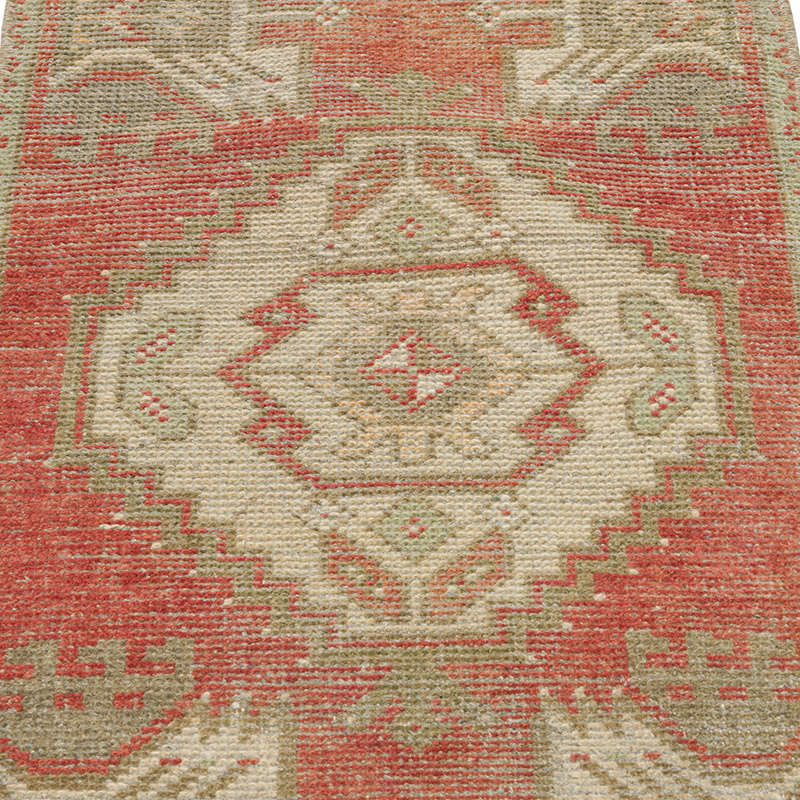 Alfombra Vintage Turca Anudada a Mano - 45 cm x 93 cm - K0086049