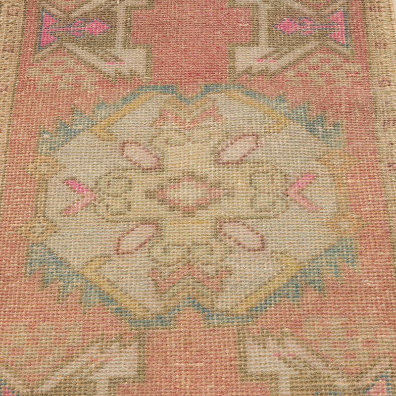 Alfombra Vintage Turca Anudada a Mano - 50 cm x 86 cm - K0086050