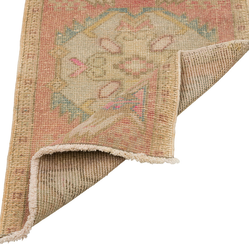 Alfombra Vintage Turca Anudada a Mano - 50 cm x 86 cm - K0086050