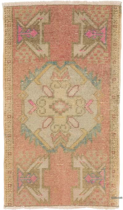 El Dokuma Vintage Halı - 50 cm x 86 cm
