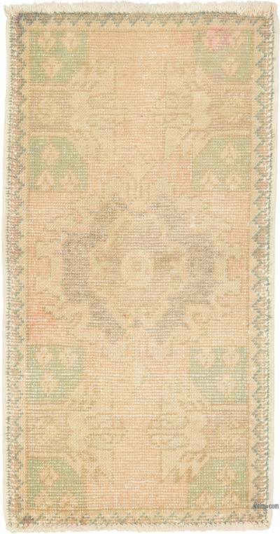 El Dokuma Vintage Halı - 48 cm x 91 cm