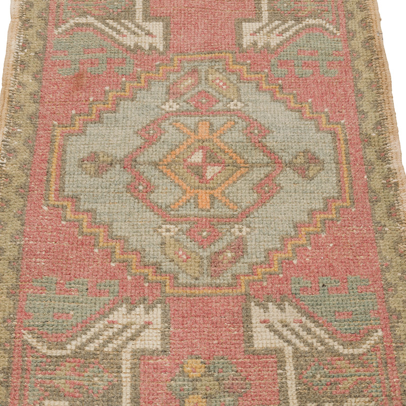 El Dokuma Vintage Halı - 46 cm x 91 cm - K0086054