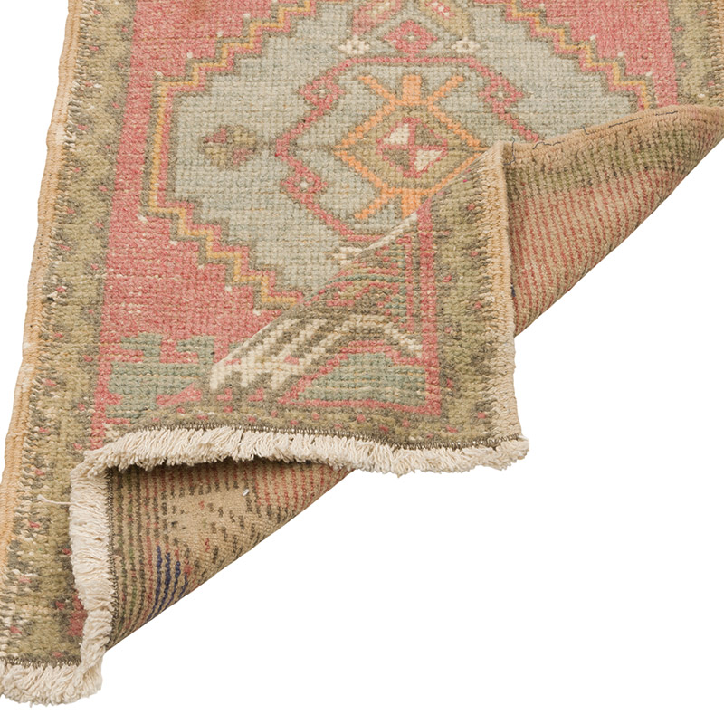El Dokuma Vintage Halı - 46 cm x 91 cm - K0086054