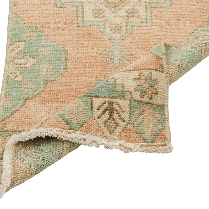 Alfombra Vintage Turca Anudada a Mano - 39 cm x 131 cm - K0086057
