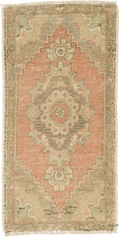 El Dokuma Vintage Halı - 47 cm x 92 cm